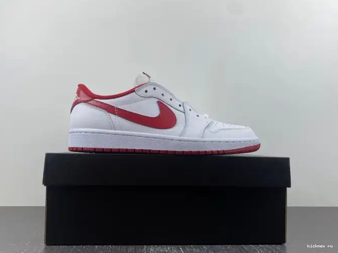 Rep Kickmax Jordan Retro Low Red 1 705329-101 Varsity White 0401
